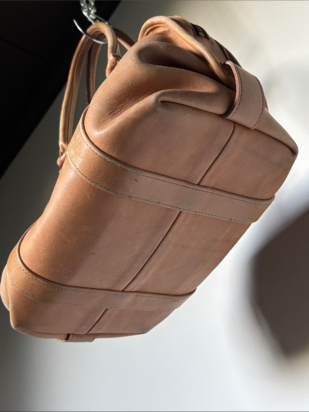 Vintage 1980’s Coach British Tan Brown Leather Hobo 💼 Collector Item - Picture 4 of 16